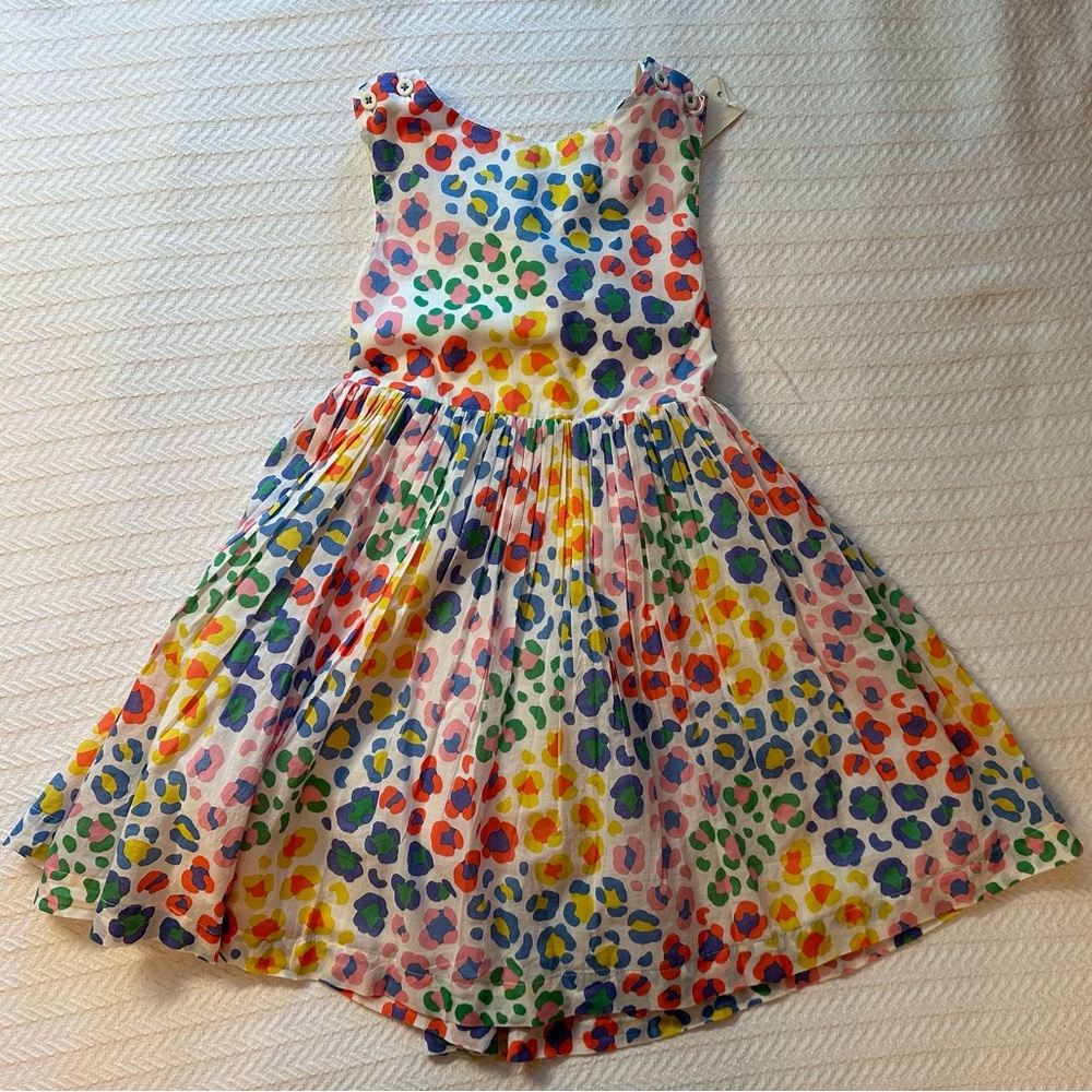 NWT Mini Boden Multi-colored Animal Print Dress 6-7 Small